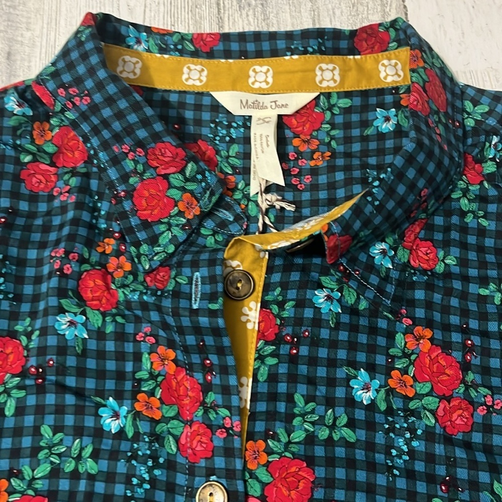 Matilda Jane Fa La La Floral Gingham Dress NWT Small - Picture 5 of 10